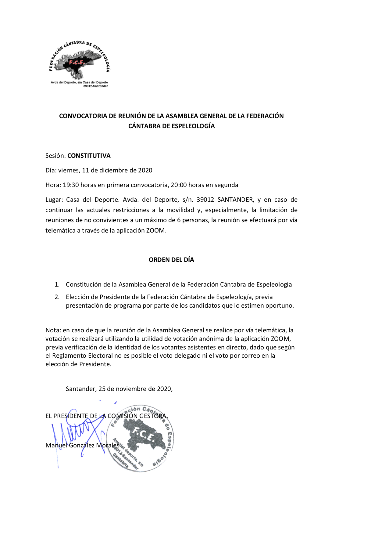 20201211 Convocatoria Asamblea FCE 11 12 2020