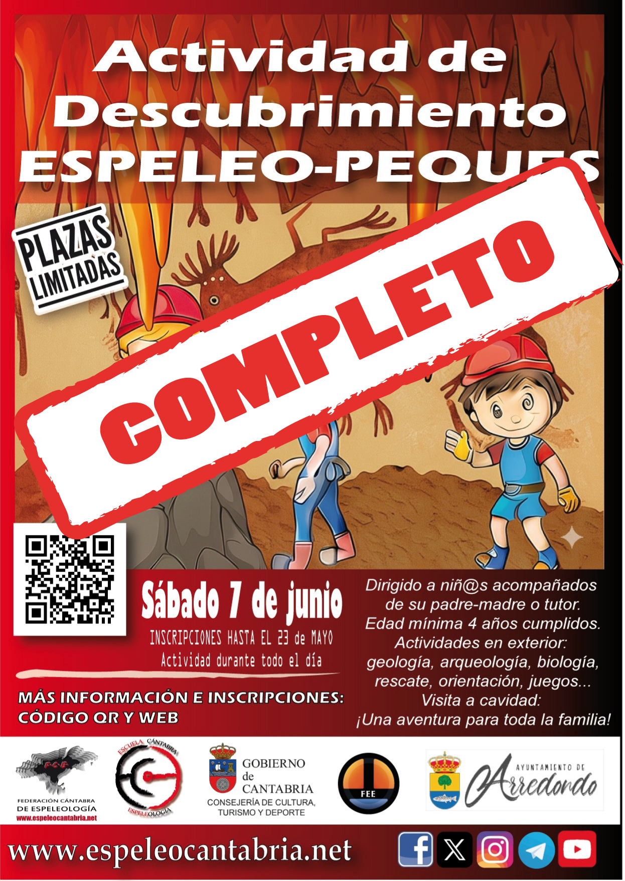 Cartel Jornad Espeleo Peques COMPLETO